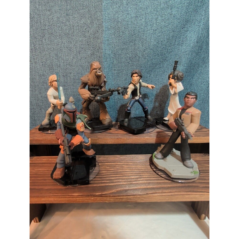 Disney Infinity 3.0 Star Wars 6 Figure Lot Luke Han Leia PVC Loose